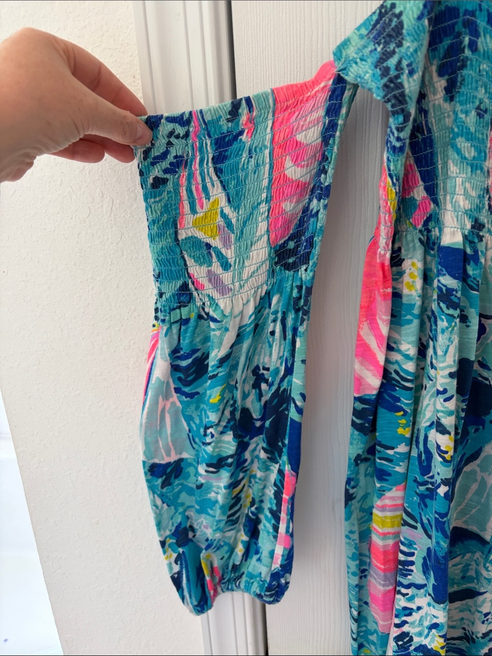 Lilly Pulitzer Turquoise Blue Pink Sailboat Mini Dress - Picture 3 of 4